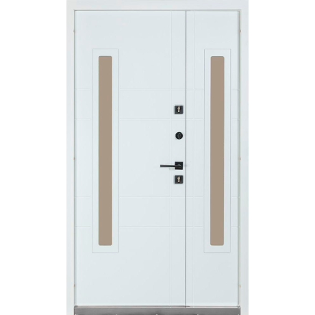 Дверь входная для дома Bulat House 706 Блый Атлас Бронза-2