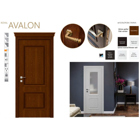 Дверь межкомнатная Rodos Royal Avalon глухое-4