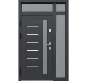 Ușă de exterior premium cu furnir natural LINEA