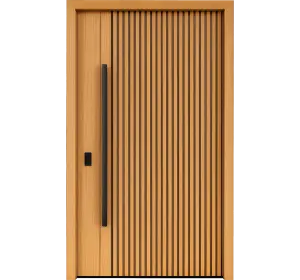 Ușă de exterior premium cu furnir natural WOOD LINE