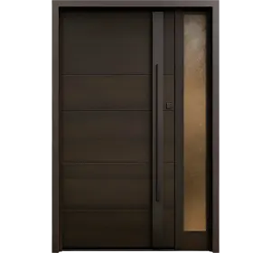 Ușă de exterior premium cu furnir natural DEEP LINE