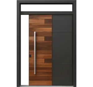 Ușă de exterior premium cu furnir natural VILLAGE