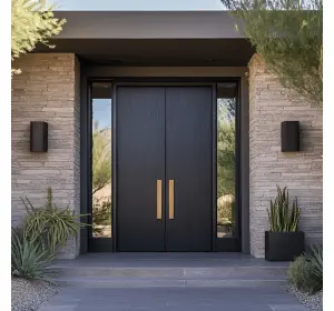 Ușă de exterior premium cu furnir natural ROVIGO