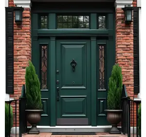 Ușă de exterior premium cu furnir natural GREEN TOWN