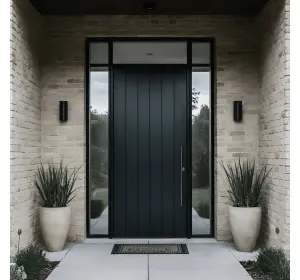 Ușă de exterior premium cu furnir natural VEGAS