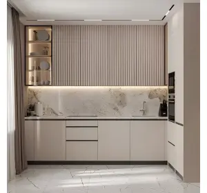 Bucătărie în stil modern din MDF AGT „Serenity Marble“