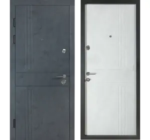 Ușă intrare apartament В-610 MODEL 250 Beton antracit / Oxid de culoare deschisă