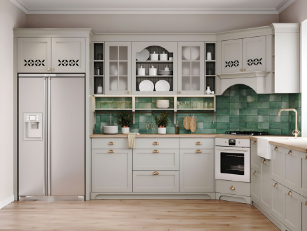Кухня в стиле неоклассика „Grigio chiaro“-2